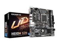   Gigabyte [H610M S2H] H610M S2H, Socket 1700, IntelH610, 2xDDR5-4800, D-SUB+DVI-D+HDMI+DP, 1xPCI-Ex16, 1xPCI-Ex1, 4xSATA3, 1xM.2, 8Ch Audio, GLan, 0;4+4)xUSB2.0, (2+2)xUSB3.2, 2xPS/2, mATX, RTL