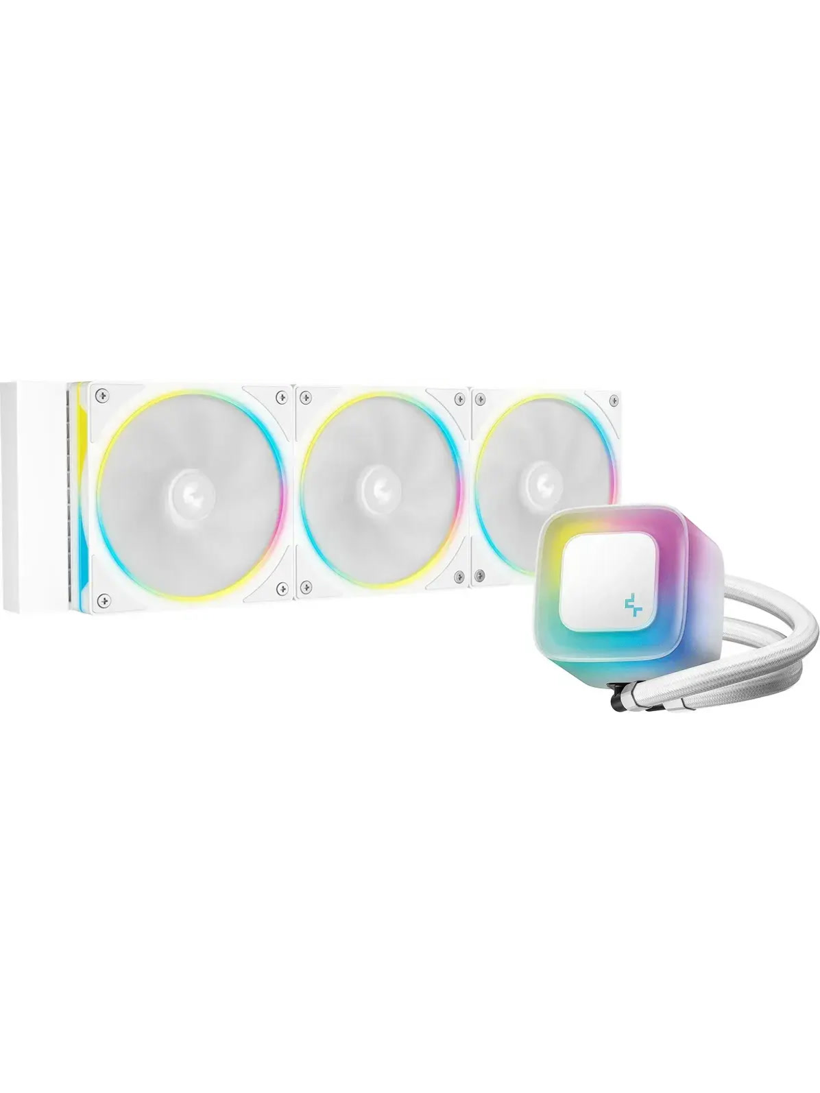 Система водяного охлаждения DEEPCOOL LE360 PRO WH LGA1851/1700/1200/115X/AM5/AM4 (6шт/кор,TDP 300W, ARGB Lighting, Anti-Leak edition, PWM, TRIPLE FAN, белый) RET