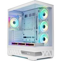 ������ XASTRA Q700 7ARGB-C10-UC White ATX/Aquarium/Screewless/7x120mm ARGB PWM mirror fans/Argb+PWM HUB 10port/Type C Q700-7FM12A-C10-UC-WH