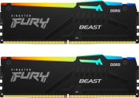   Kingston 64GB 5200MT/s DDR5 CL40 DIMM (Kit of 2) FURY Beast RGB (KF552C40BBAK2-64)