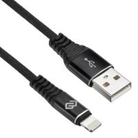 Кабель Digma USB A (m) Lightning (m) 1.2м черный,круглый (1080254)