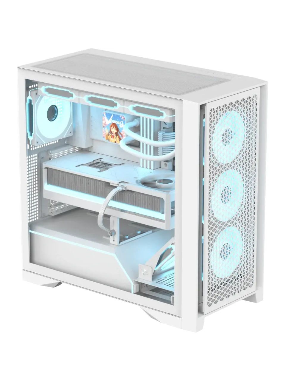Корпус Formula V Line Air Power G8 White, ATX, Dual Front Panels, TYPE-C*1, USB3.0*1