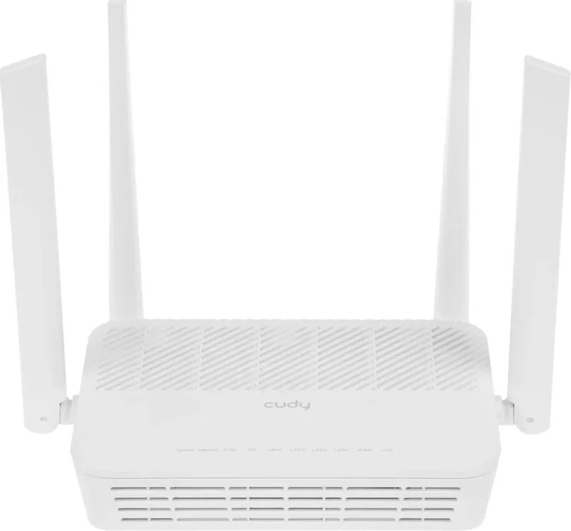 Wi-Fi роутер CUDY WR3000P, Wi-Fi 6, AX3000, 2.4/5ГГц, 4 LAN, 1xUSB, белый