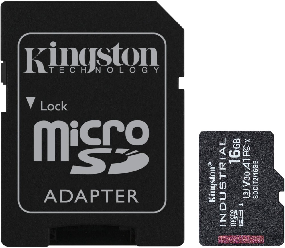 ����� ������ 16Gb MicroSD Kingston + SD ������� (SDCIT2/16GB) ����� ������, microSDHC, 16 ��, A1, V30, ������� �� SD