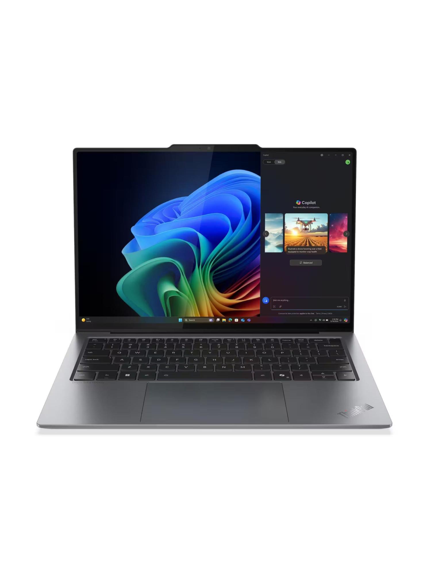 Ноутбук Lenovo ThinkPad X9-14 Gen 1 Aura Edition, 14" (2880x1800) OLED 120 Гц/Intel Core Ultra 7 258V/32 ГБ LPDDR5X/1024 ГБ SSD/Intel Arc Graphics/Windows 11 Pro, Серый (21QA0036US)