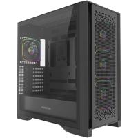 ������ Powercase ByteFlow Pro ARGB, Black, Tempered Glass, Type-C, 4x 120�� ARGB PWM Fans, ������, E-ATX  (CH9GPB-A4)