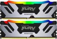   64Gb Kingston FURY Renegade RGB, DDR5, DIMM, PC51200, 6400Mhz, XMP, CL32 (Kit of 2) (KF564C32RSAK2-64) (retail)