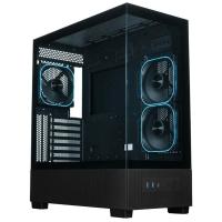 ������ XASTRA Q500 3ARGB-FG-C10-UC Black ATX/Aquarium/Screewless/ 3x120mm ARGB PWM FG fans/Argb+PWM HUB 10port/ Type-C/ Q500-3FG12A-C10-UC