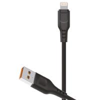 Кабель USB (m)-Lightning (m) GoPower GP01L (00-00018568) 1.0 м 2.4A ПВХ черный (1/800)