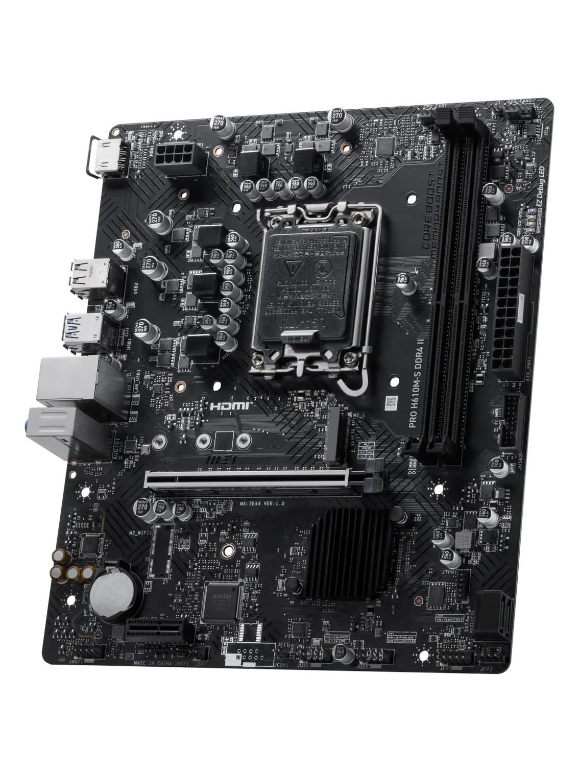 Материнская плата MSI PRO H610M-S DDR4 II Soc-1700 Intel H610 2xDDR4 mATX AC`97 8ch(7.1) GbLAN+HDMI