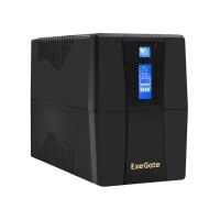 ��� ExeGate Power Smart ULB-1000.LCD.AVR.2SH.RJ.USB 1000VA/550W, LCD, AVR, 2�Schuko,RJ45/11,USB, Black