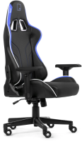 Игровое кресло WARP Xn (XN-BBL) чёрно-синее (экокожа, алькантара, регулируемый угол наклона, механизм качания, 4D подлокотники, газлифт 3 кл.)