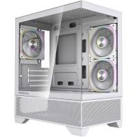 ������ Powercase Vision Micro M4W, Tempered Glass, Type-C, 3x 120mm ARGB PWM Fan, �����, mATX  (CVMM4W-A3)