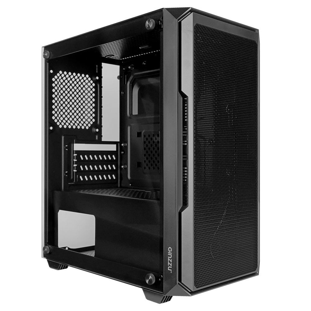 Корпус для ПК GINZZU - CL580, mITX, mATX, 2х2.5", 1х3.5", 2xUSB2.0, 1xUSB3.0, Mini Tower, без БП, цвет чёрный, CL580