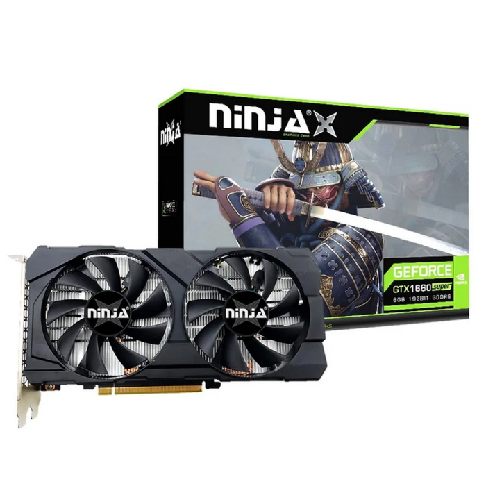 Видеокарта Ninja (Sinotex) GTX 1660 SUPER PCIE (1408SP) 6GB  192-bit GDDR6 DVI HDMI DP ATX (NF166SF66F)