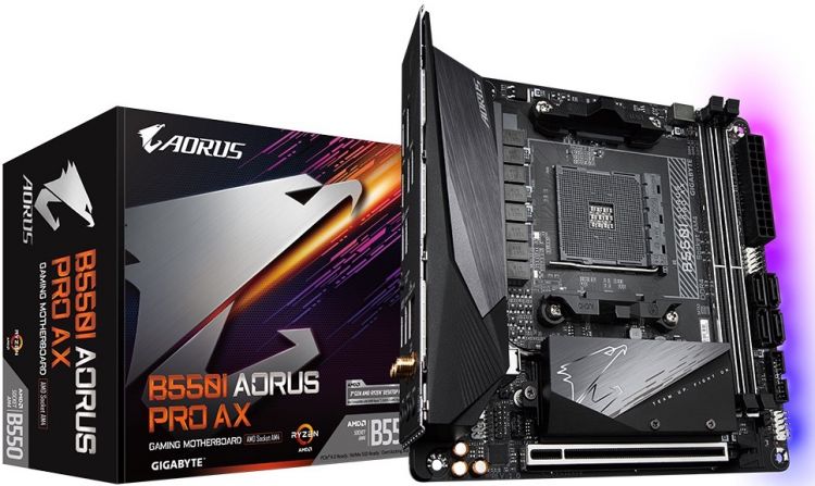 Материнская плата mini-ITX GIGABYTE B550I AORUS PRO AX