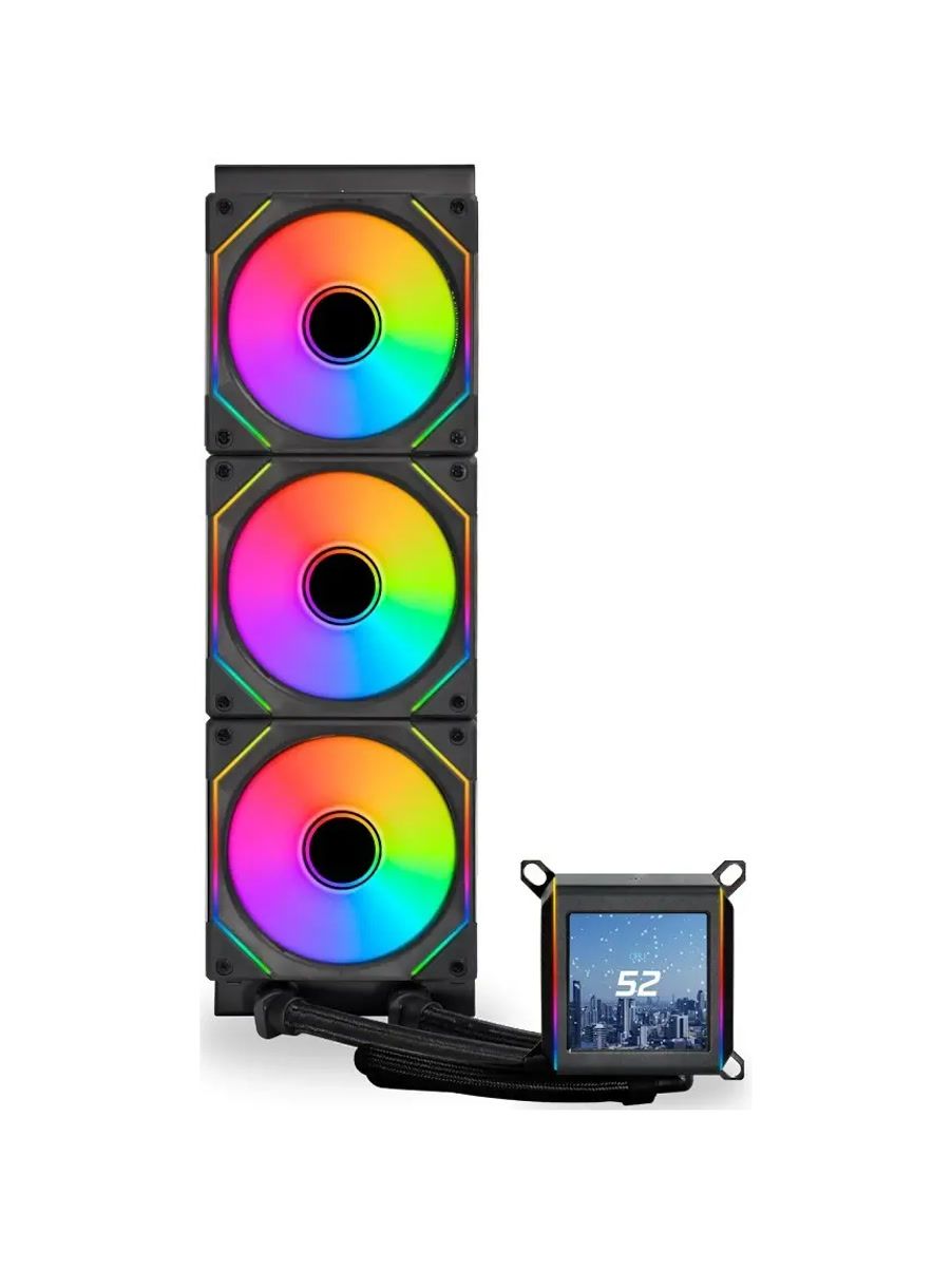 Система водяного охлаждения Lian Li GA II LCD SL-INF 360 Black (GA2ALCD36INB) / 3x120mm ARGB PWM Fans / G89.GA2ALCD36INB.R0