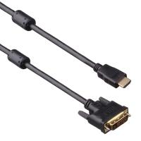 Кабель HDMI-DVI ExeGate EX-CC-HDMIM-DVIM-1.8 (2 фильтра, 1,8м, позолоченные контакты)