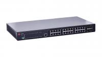 Управляемый коммутатор уровня L3 QTECH QSW-3310-28TX-POE-AC с поддержкой PoE 802.3af/at, 24 порта 10/100/1000BASE-T PoE, 4 порта 10GbE SFP+, консольный порт, встроенный БП разъем питания на задней панели