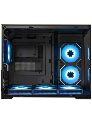 ������ XASTRA QW505M 6ARGB-C10 Black mATX/Aquarium/Screewless/ 6x120mm ARGB PWM FM fans/Argb+PWM HUB 10port/Led strip/ QW505M-6FM12A-C10