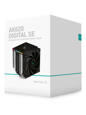 ����� DEEPCOOL AK620 DIGITAL SE LGA1851/1700/1200/115X/AM5/AM4 (TDP 260W, PWM, DUAL Fan 120mm, 6 ����. ������, ARGB, ������) RET