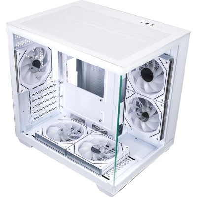 ������ XASTRA QW400M 5ARGB-C6-AC White mATX/Aquarium/Screewless/5x120mm ARGB PWM FM fans/Argb+PWM HUB 6port/Type-C+USB3.0 (1 USB3.0 ������)/ QW400M-5FM12A-C6-AC-WH
