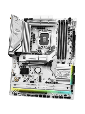 ����������� ����� ASROCK B860 STEEL LEGEND WIFI, LGA1851, B860, 4*DDR5, 4*SATA, 4*M.2, 4*USB 3.2, 3*USB 2.0, Type-C, 2*PCIx16, 1*M.2 (Key E), HDMI+DP, ATX