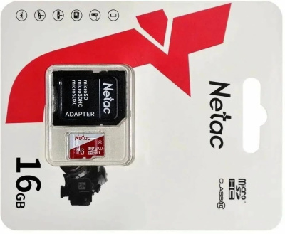���� ����� microSDHC 16GB Netac NT02P500ECO-016G-R P500 Extreme Pro + adapter