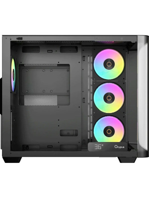 ������ Ocypus Iota C70 BK Curve ARGB Digital, ATX, Type-C*1, USB3.0*2, REAR 1x120mm ARGB, MB SIDE 3x120mm ARGB
