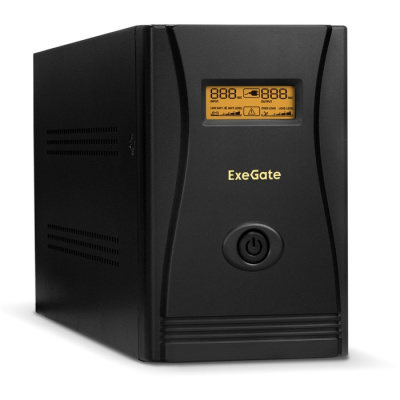 ��� ExeGate SpecialPro Smart LLB-1200.LCD.AVR.EURO.RJ.USB 1200VA/750W, LCD, AVR, 4 �����������, RJ45/11, USB, Black