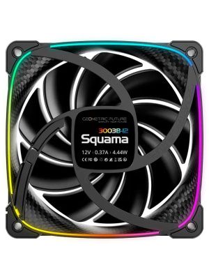 �������� ������������ (3 ��.) Geometric Future Squama 3003B-12 Black 120mm / ARGB, PWM, 120x120x30 mm, 800-2300 RPM, 84.0 CFM, 35.8 dBA / 1F3003B312000