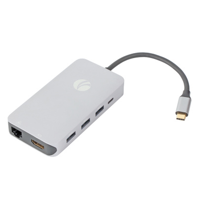  () USB3.1 Type-CM-->HDMI+RJ45+4*USB3.0+SD+TF+PD charging docking space,  ,VCOM (CU431M)