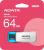 Флеш Диск A-Data 64GB UV240 AUV240-64G-RWH USB2.0 белый/голубой Флеш Диск A-Data 64GB UV240 AUV240-64G-RWH USB2.0 белый/голубой