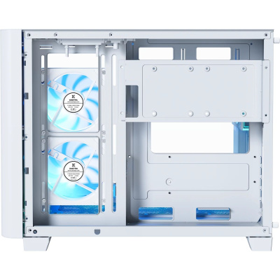 ������ XASTRA QR500M 6ARGB-FM-C10-UC White mATX/Aquarium/ 2 Curve Glass /6x120mm ARGB PWM FM fans/ Argb+PWM HUB 10port /Type-C/ QR500M-6FM12A-C10-UC-WH