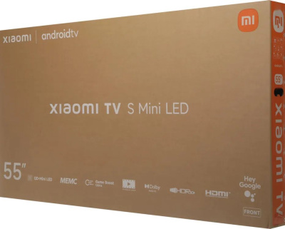��������� Xiaomi 55" TV S Mini LED 55 2026 QLED, 4K Ultra HD, ����� ��, Android TV, �����-����� (L55MC-SRU)