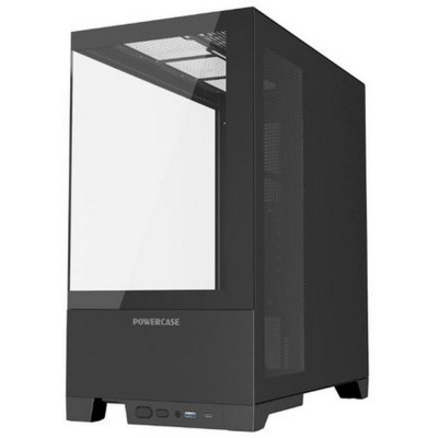 ������ Powercase Vision Black V2, Tempered Glass, ������, ATX  CVBAV2-L0
