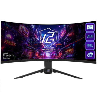 ������� 34" ASRock Phantom Gaming PG34QRT2B Black VA