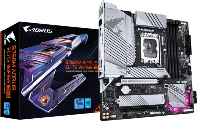 ����������� ����� GigaByte B760M Aorus Elite WIFI6E GEN5, B760, LGA 1700, mATX, Ret