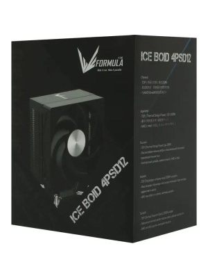 ����� Formula V Line ICE BOID 4PSD12, 120mm FAN, 4 HEAT PIPES, 4-PIN PWM, 400-2200 RPM, 34.34DBA, HYDRO BEARING, LGA2066/2011/1700/1851/1200/115x, AM5/AM4/AM3