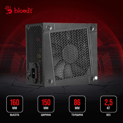 ���� ������� Bloody ATX 1000W BD-PS1000G 80+ gold (20+4pin) APFC 140mm fan 12xSATA Cab Manag RTL