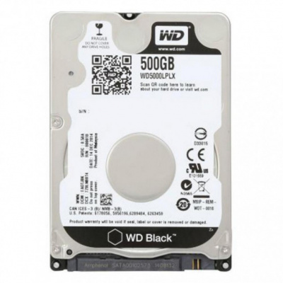   HDD WD SATA3 500Gb 2.5" Black 7200 RPM 32Mb RCT 1 year