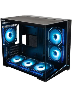 ������ XASTRA QW505M 6ARGB-C10 Black mATX/Aquarium/Screewless/ 6x120mm ARGB PWM FM fans/Argb+PWM HUB 10port/Led strip/ QW505M-6FM12A-C10