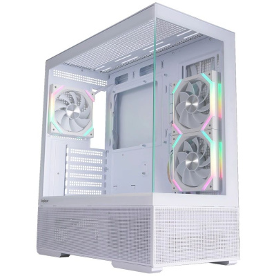 ������ 1STPLAYER CV7 ARGB White / ATX / 3x120mm ARGB & 2x120mm fans / CV7-WH-2FAR-W-2FH7R-W-1FH7-W