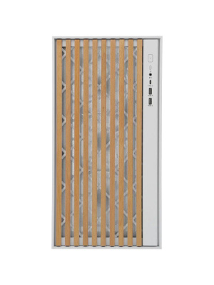 ������ Formula V Line TimberLine T0 White, ATX, wood+plastic front, TYPE-C*1, USB3.0*2, FRONT 3x120mm FRGB, REAR 1x120mm FRGB