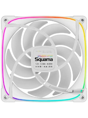 �������� ������������ (3 ��.) Geometric Future Squama 2503W-14 Triple Pack / 140mm, PWM, 2400 RPM, 91.15 CFM, 34.0 dBA, 5V ARGB, White / 1F2503W314000