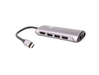  USB VCOM CU463 USB 3.1 Type-C - HDMI/3 x USB3.0/RJ-45/USB Type-C/SD/TF