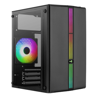 ������ MiniTower AeroCool EVO Mini-G-BK-v1 (mATX, USB3x1, USB2x2, 120mm RGB fan, ��� ��) (4711099472352)