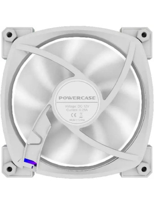 ���������� Powercase (M55-12W ARGB) White 120x120x25�� (PWM, 4pin PWM (M+F)+ 3pin ARGB (M+F), 600-1800�10% ��/���) Bulk