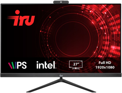  IRU Office 27IH5P 27" Full HD i5 11400 (2.6) 8Gb SSD1Tb UHDG 730 Free DOS GbitEth WiFi BT 120W Cam  1865966