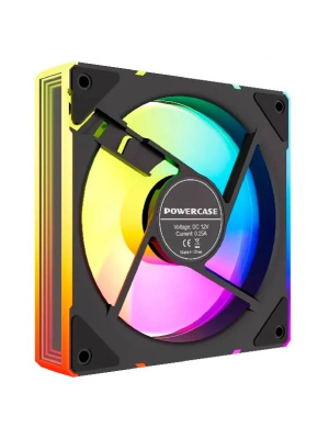 ���������� Powercase (M61-12 ARGB) Black 120x120x25�� (PWM, 4pin PWM (M+F)+ 3pin ARGB (M+F), 600-1500�10% ��/���) Bulk